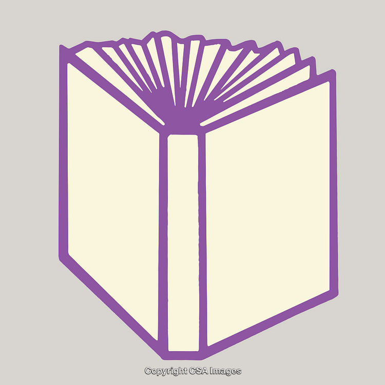 Abstract Minimalistic Line Art Illustration of an Open Book