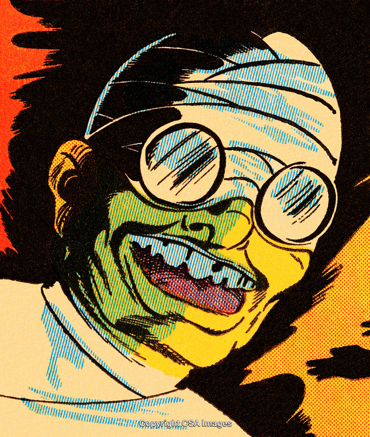 Comic-Style Illustration of a Smiling Person with Vibrant Colors