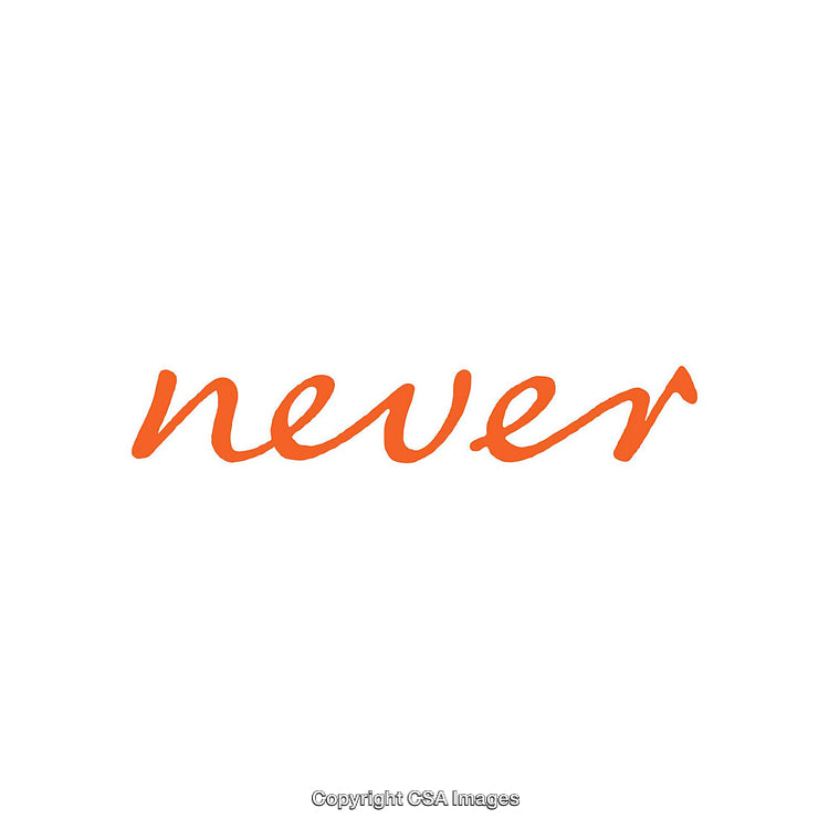 Modern Minimalist Orange Word Design on White Background