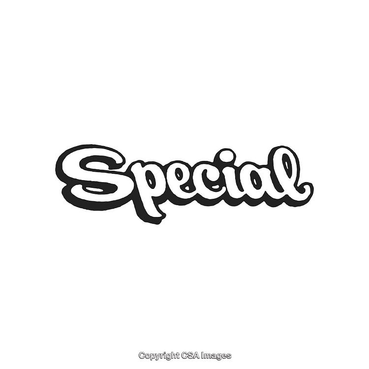 Creative Typography Featuring the Word 'Special' with a Bold Retro Design