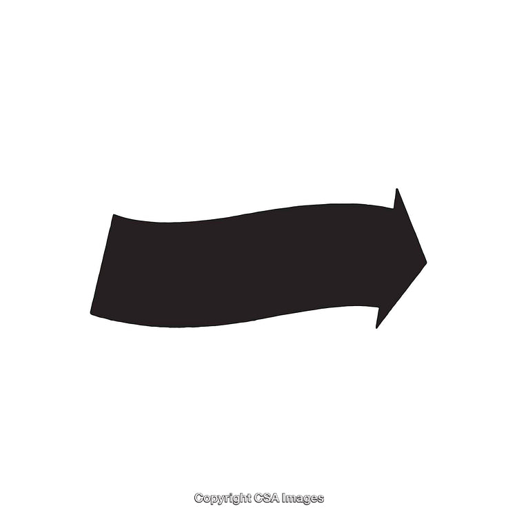Black Arrow Shape Symbol on White Background
