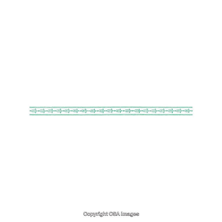 Elegant Green Patterned Decorative Border Design on Clean White Background