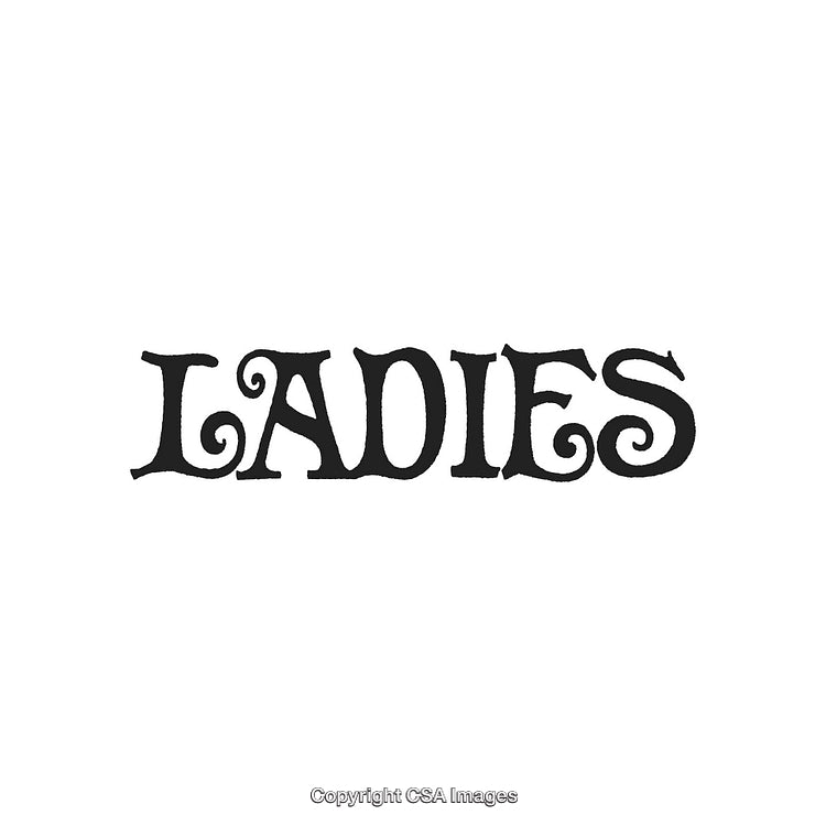 Stylized Word Ladies in Decorative Elegant Typography Art Design
