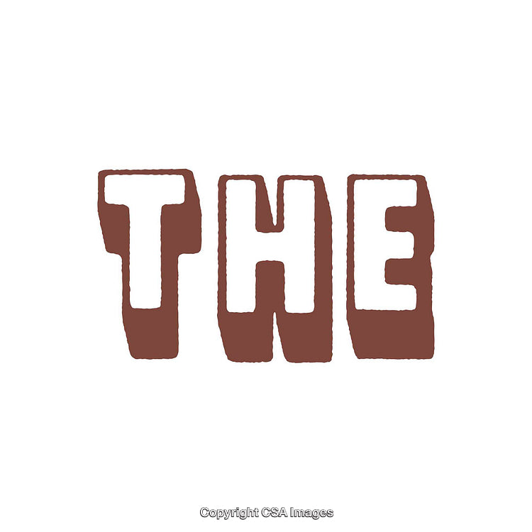 Bold Brown Block Lettering on White Background for Creative Use
