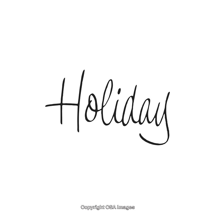 Elegant Handwritten Holiday Illustration on a Minimalistic White Background