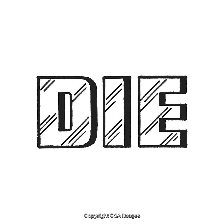 Bold Typography Featuring Text with Lined Design on White Background