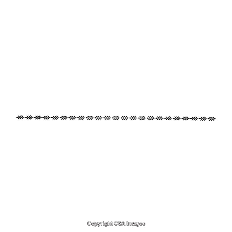 Minimalistic Black and White Decorative Arrow-Styled Horizontal Border Design