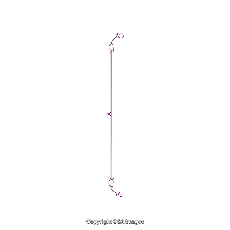 Elegant Decorative Line Design with Intricate Curled Flourishes on White Background