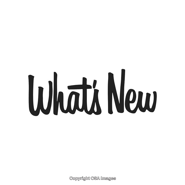 What's New Typography Design in Bold Black Font on White Background