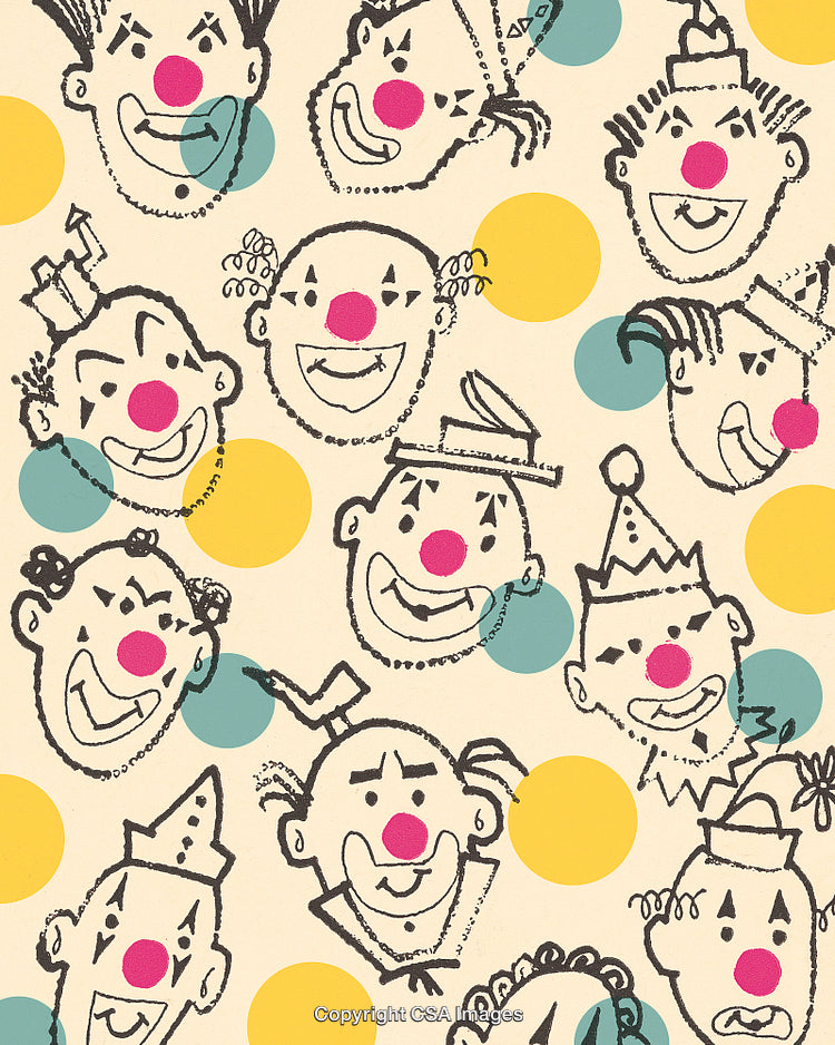 Clown Faces Pattern