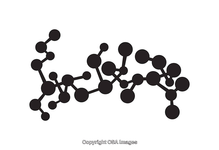 Abstract Geometric Line Art Depicting Molecular Connections
