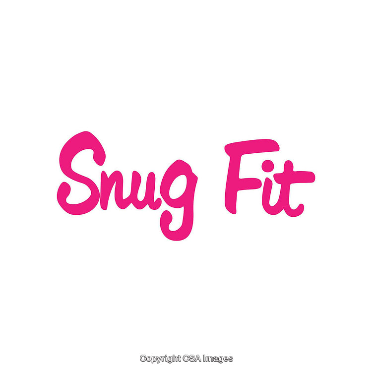 Bright Pink Snug Fit Logo Design on Minimal White Background