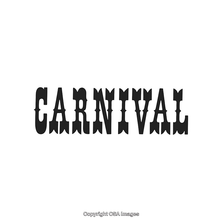 Bold Carnival Typography Artwork with Vintage Letterpress Style