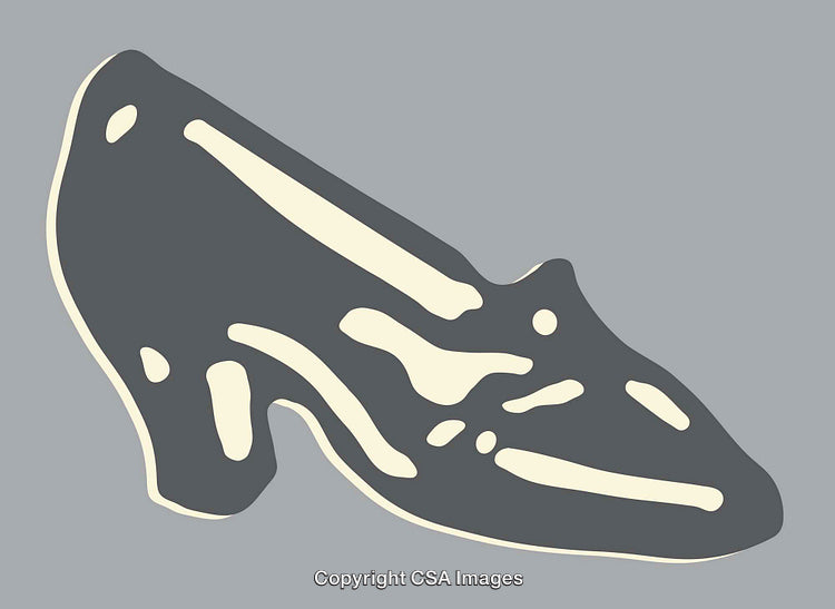 Abstract Artistic Line Art Illustration of a Classic Shoe Silhouette