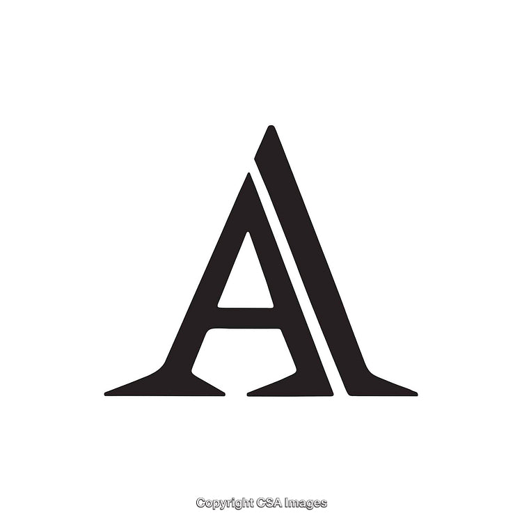 Bold Letter A Typography Logo Design on White Background