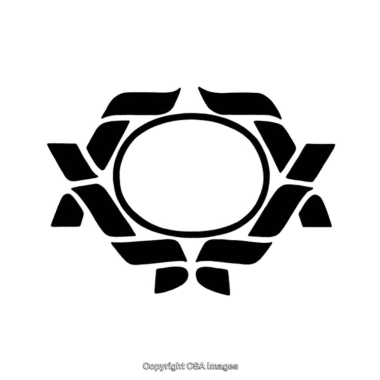 Black and White Decorative Border Design Element Illustration