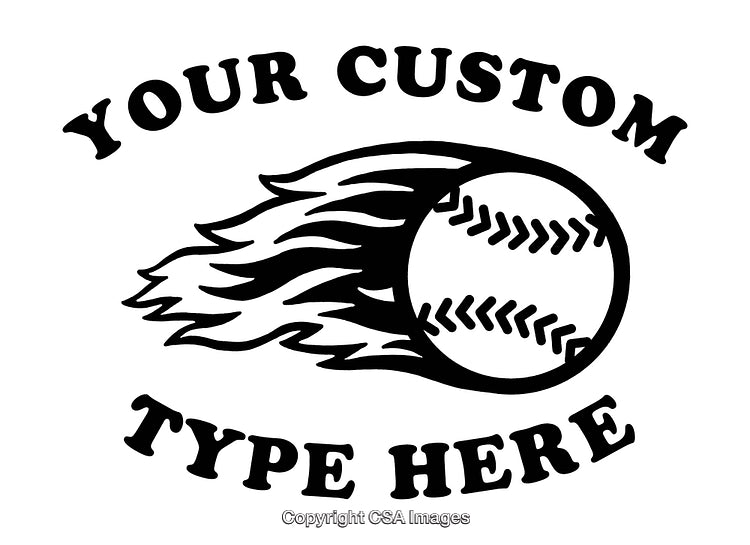 Flaming Baseball Design Format
