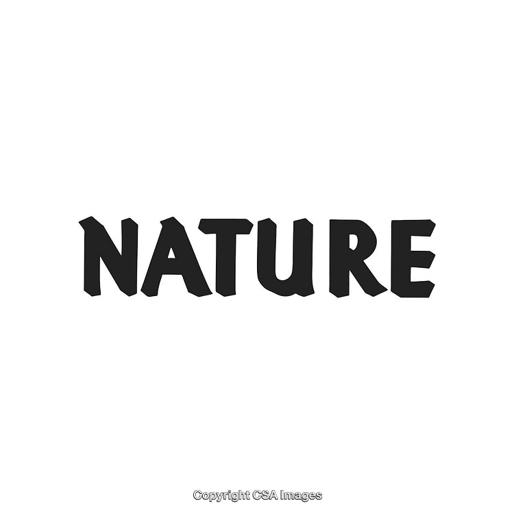 Nature Typography Design in Bold Black Font on White Background