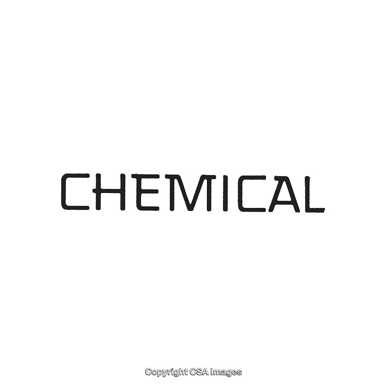 Bold Typography Design Featuring the Word 'Chemical' on a White Background