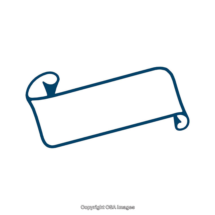 Hand-Drawn Banner Ribbon Icon with Blank Space for Text