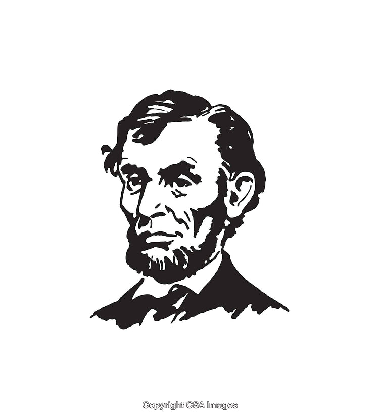 Black and White Line Art Illustration of a Bearded Man