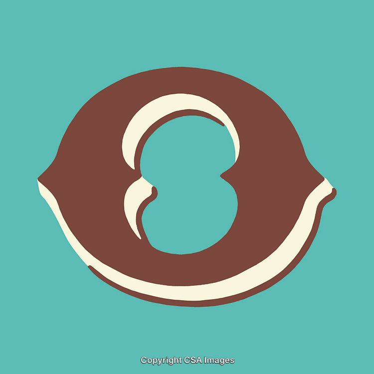 Minimalistic Illustrated Representation of the Number Zero with Bold Colors