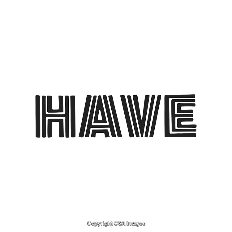 Decorative Word Art Design with Stylized Text 'Have' in Bold Typeface