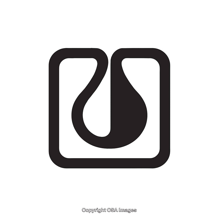 Minimalistic Black and White Icon with Symmetrical Circular Design