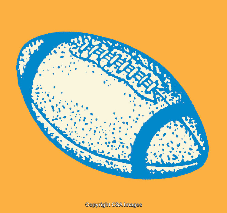 Colored Line Art Illustration of a Football on a Bright Background