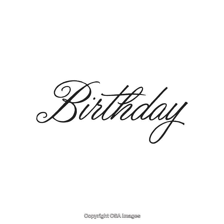 Elegant Handwritten Script Depicting the Word 'Birthday' in Artistic Style