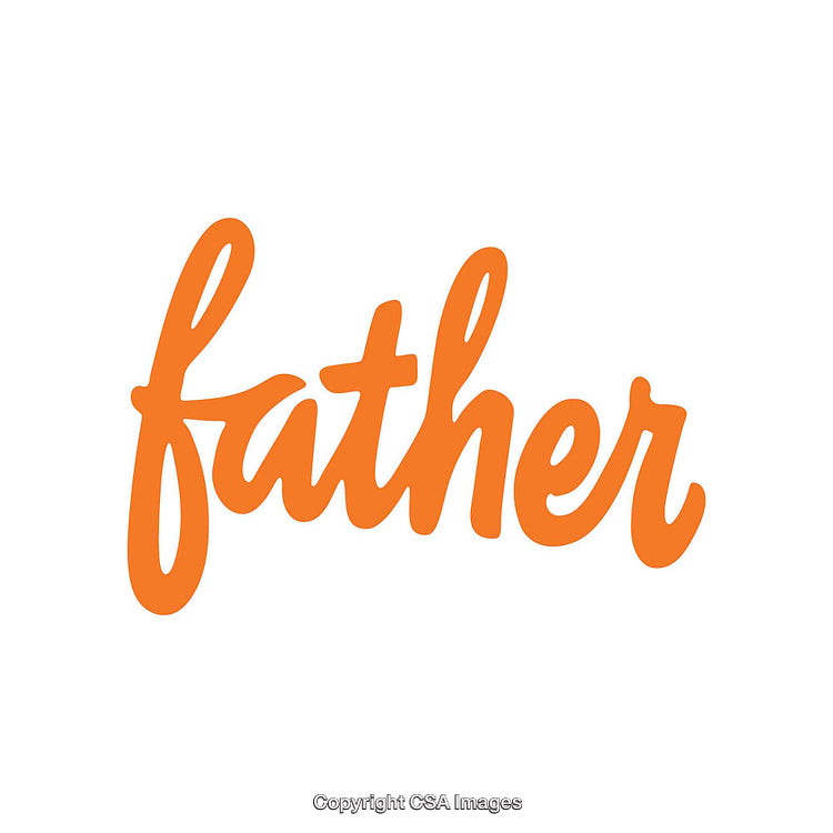 Father Script in Orange Modern Calligraphy Text Design
