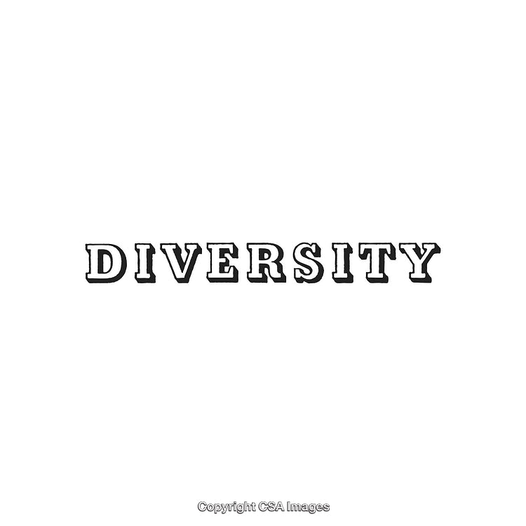Diversity Text in Bold Letters on a White Background
