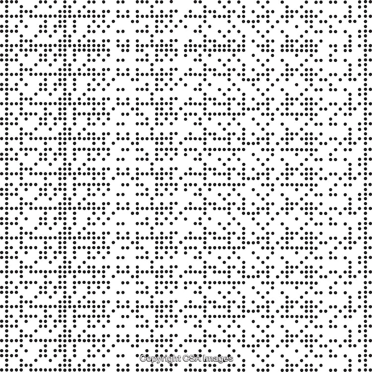 Abstract Black and White Dot Pattern with Randomized Distribution