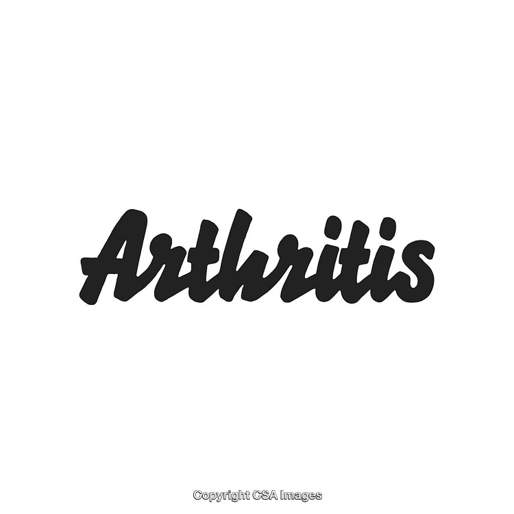 Bold Script Design Highlighting the Word Arthritis on a White Background