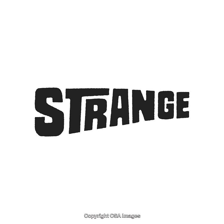 Text Style Design Featuring the Word Strange in Bold Typeface