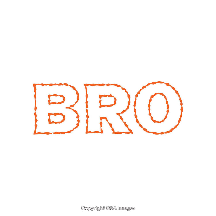 Retro Styled Design Featuring the Word "BRO" in Unique Font