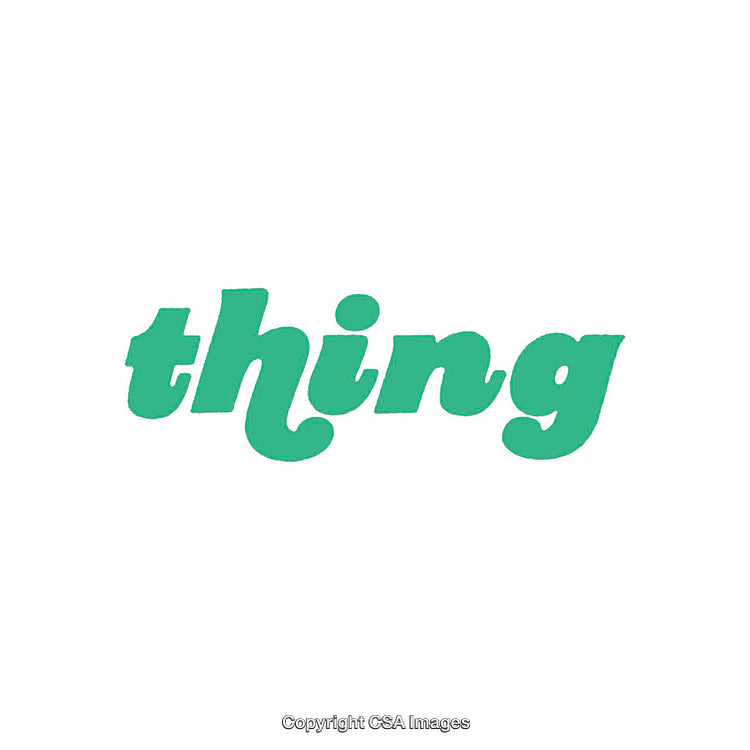 Green Handwritten Text on a White Background Highlighting 'Thing'