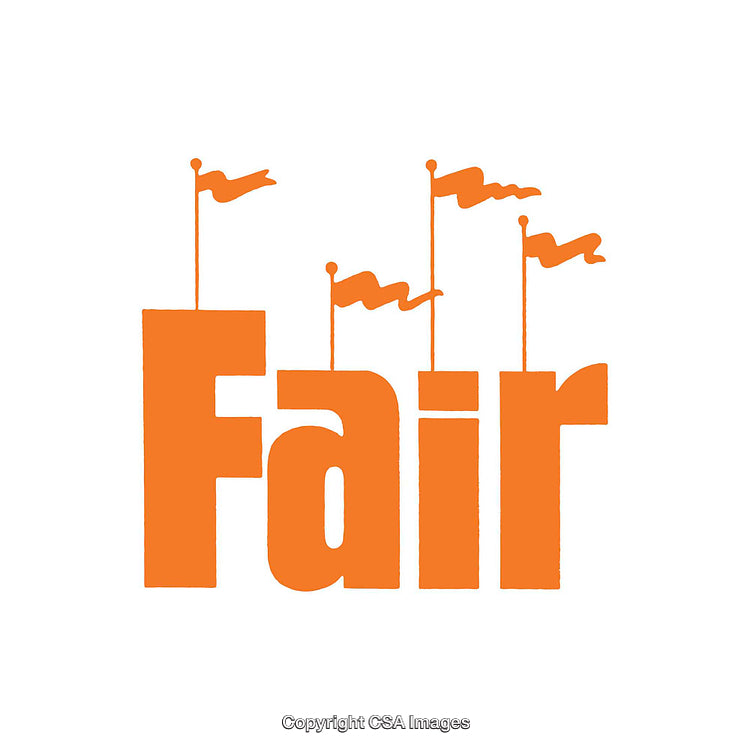Bright Orange Fair Typography With Flags Symbolizing Celebration and Festivity
