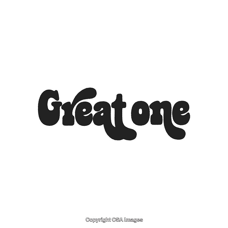 Creative Bold Typography of 'Great One' in Artistic Retro Style