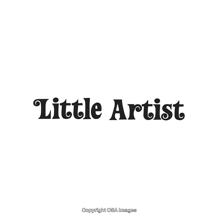 Decorative Typography Design Featuring the Phrase 'Little Artist' in Playful Font Style