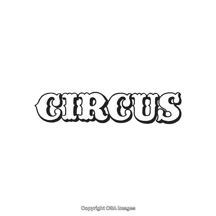Vintage Circus Typography Design with Bold and Playful Lettering Style