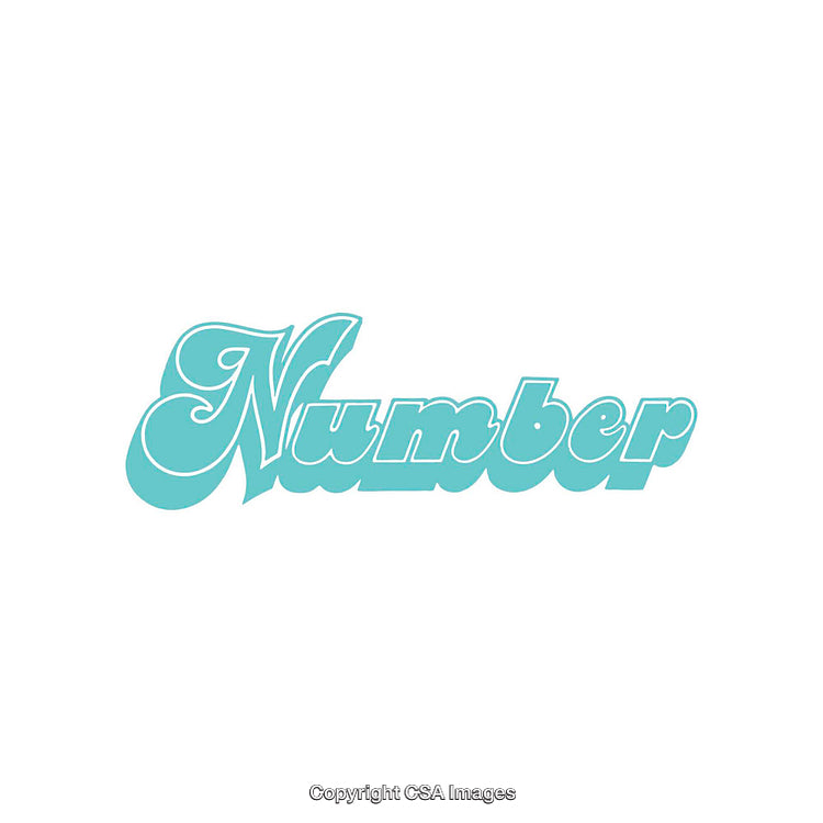 Stylized Vintage Text Logo in Light Blue Decorative Typography