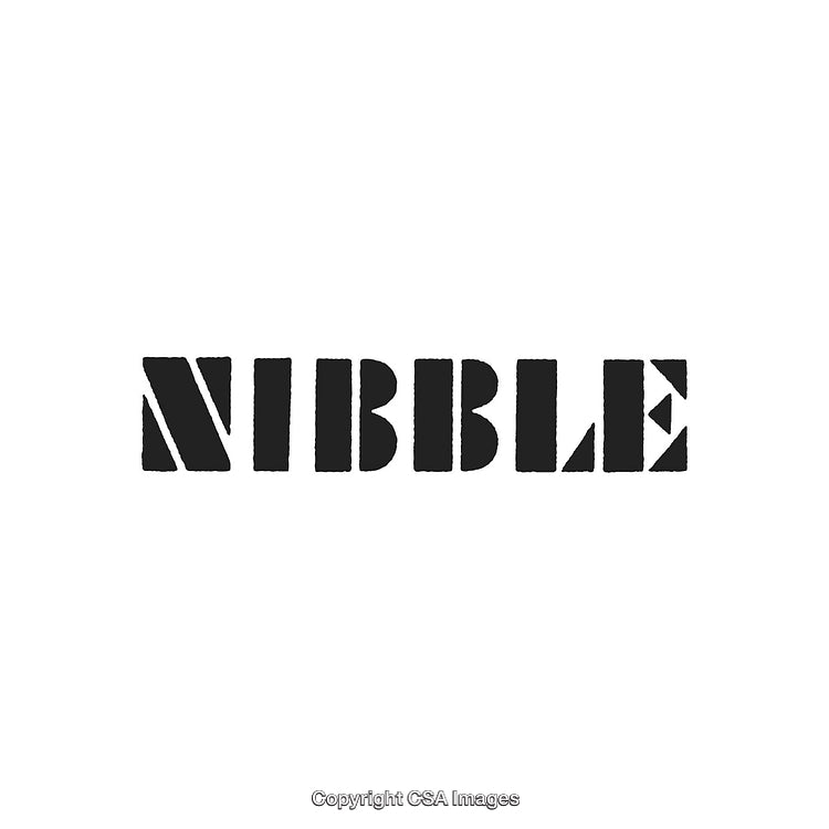 Stencil Style Black Text Illustration on a White Background