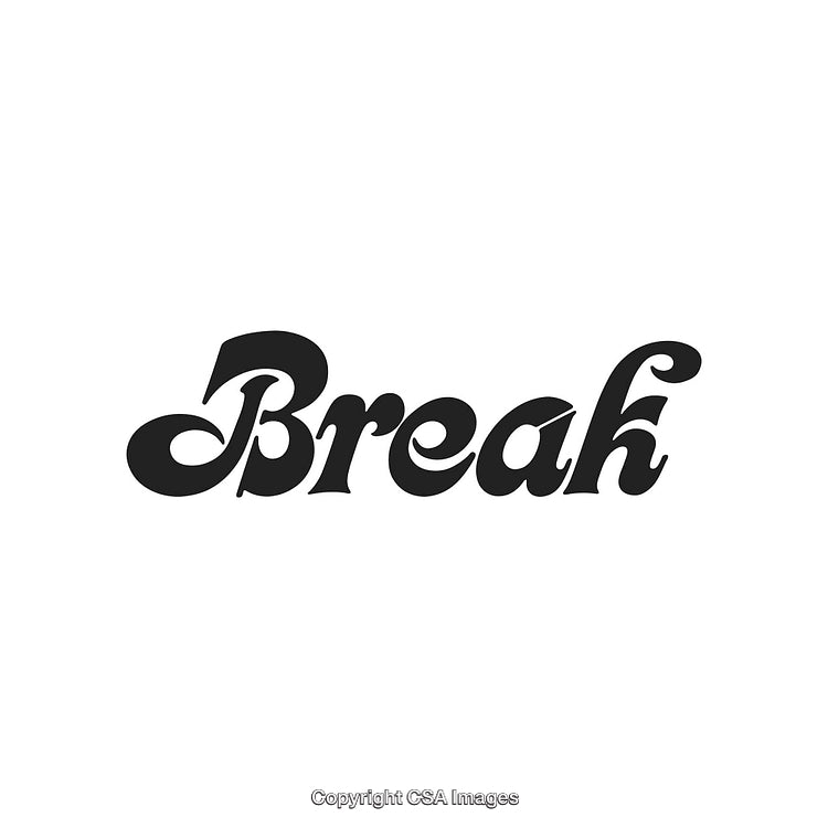 Stylized Typography Design Featuring the Word 'Break' in Bold Font