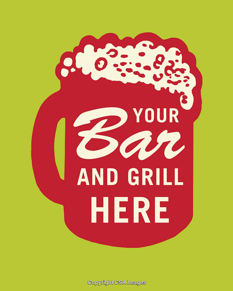 Retro Beer Mug Illustration for Bar and Grill Promotional Use