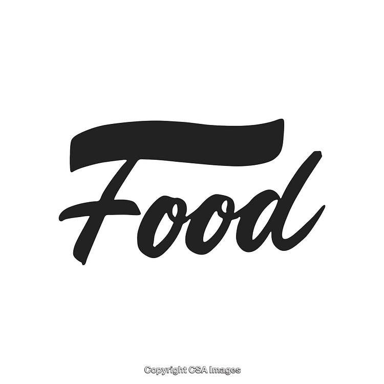 Modern Black Calligraphy Text Logo Design for Food Concept