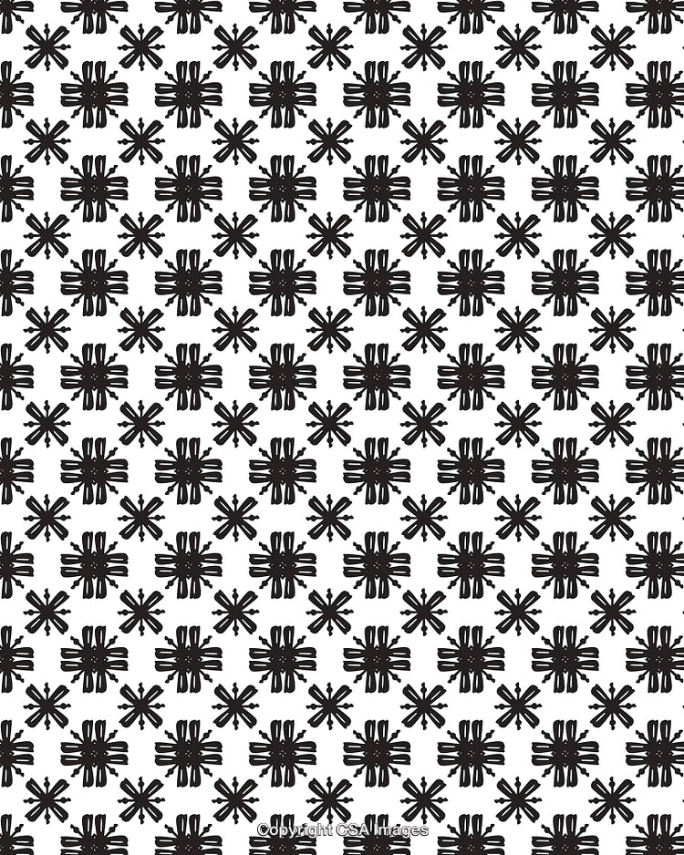 Seamless Black and White Abstract Pattern Design Background