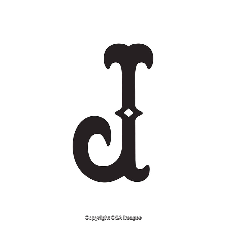 Ornate Decorative Letter J Design with Elegant Accents