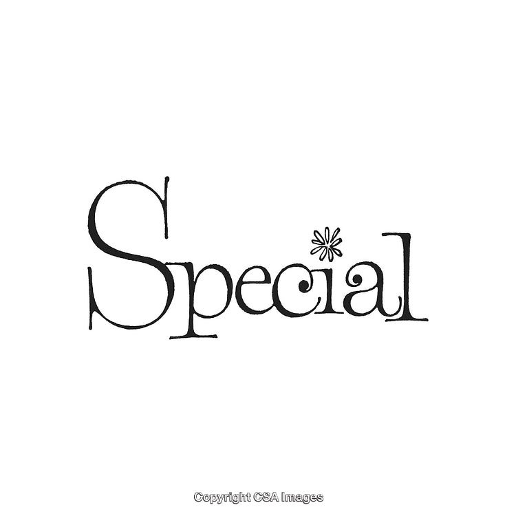 Elegant Handwritten Text Featuring the Word Special With a Decorative Style