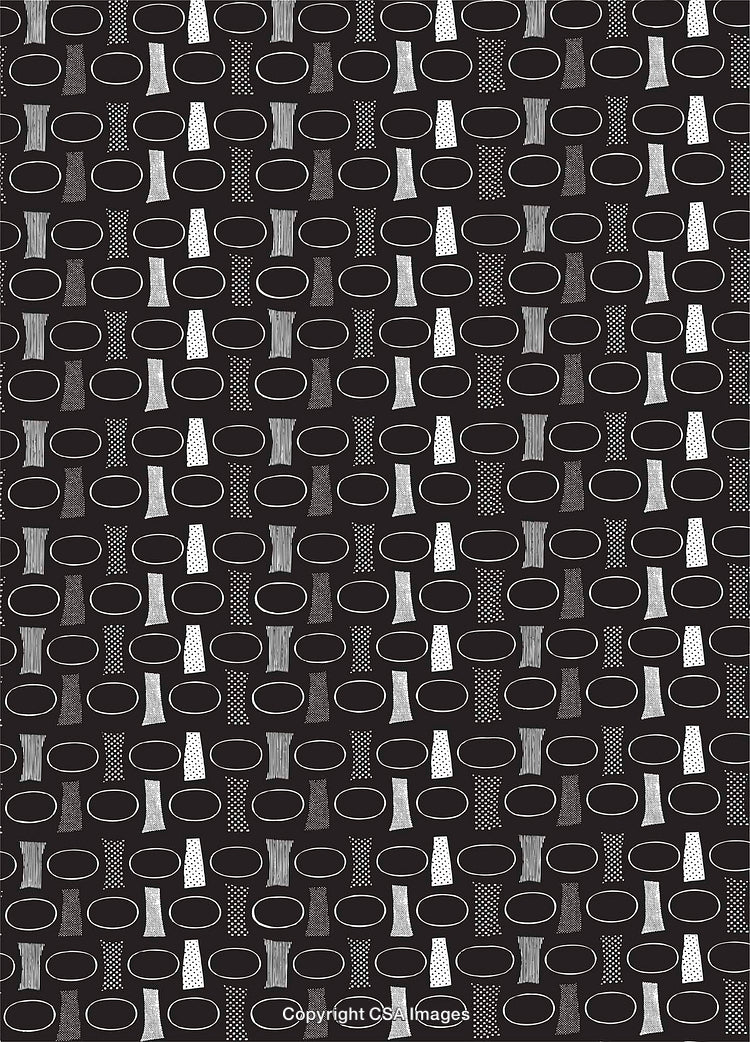 Monochrome Black and White Abstract Pattern with Geometric Shapes